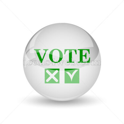 Vote glossy icon. Vote glossy button - Website icons