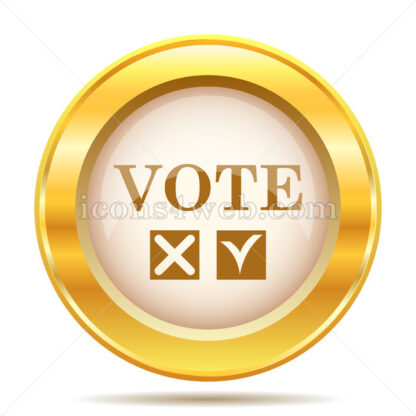 Vote golden button - Website icons