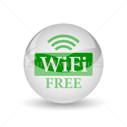 WIFI free glossy icon. WIFI free glossy button - Website icons