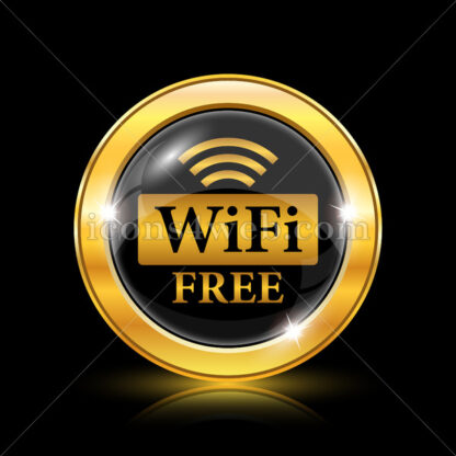 WIFI free golden icon. - Website icons