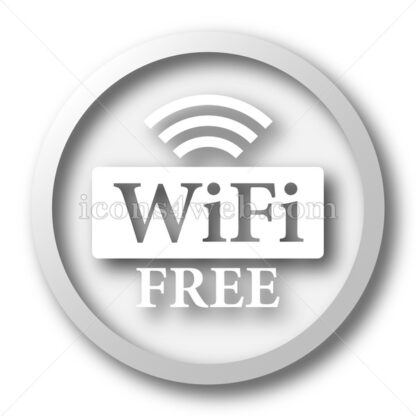 WIFI free white icon. WIFI free white button - Website icons