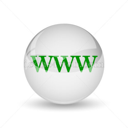 WWW glossy icon. WWW glossy button - Website icons