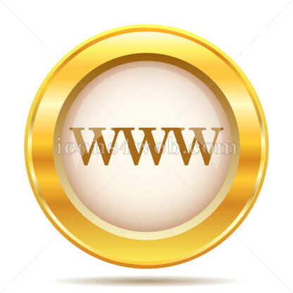 WWW golden button - Website icons