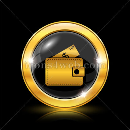 Wallet golden icon. - Website icons