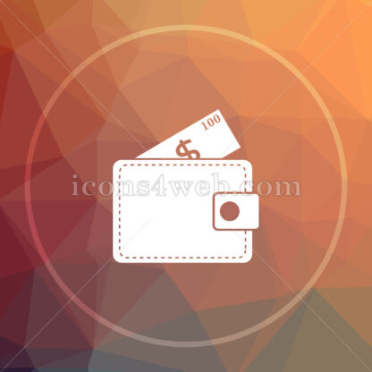 Wallet low poly icon. Website low poly icon - Website icons