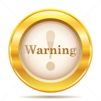 Warning golden button - Website icons