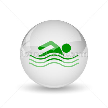 Water sports glossy icon. Water sports glossy button - Website icons