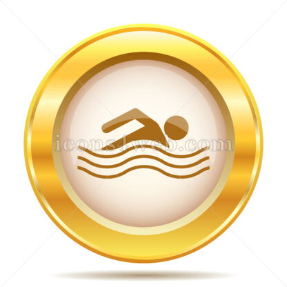 Water sports golden button - Website icons