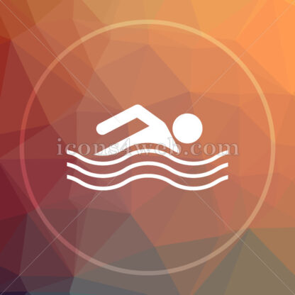 Water sports low poly icon. Website low poly icon - Website icons