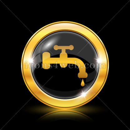 Water tap golden icon. - Website icons