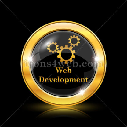 Web development golden icon. - Website icons