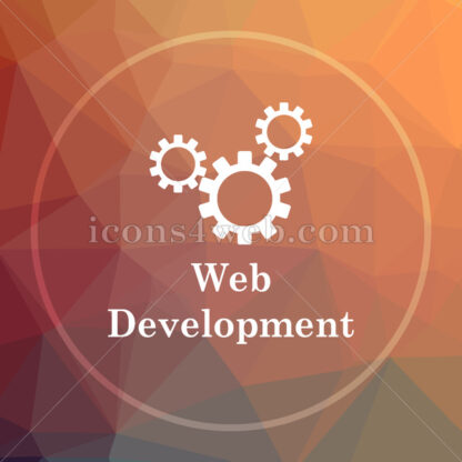 Web development low poly icon. Website low poly icon - Website icons