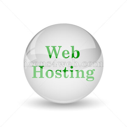 Web hosting glossy icon. Web hosting glossy button - Website icons