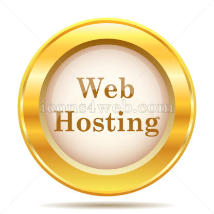 Web hosting golden button - Website icons