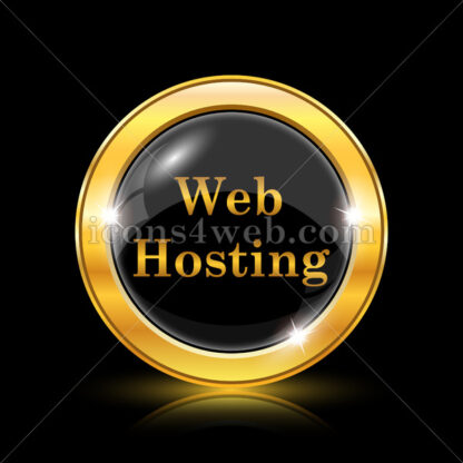 Web hosting golden icon. - Website icons