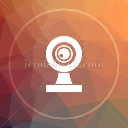 Webcam low poly icon. Website low poly icon - Website icons