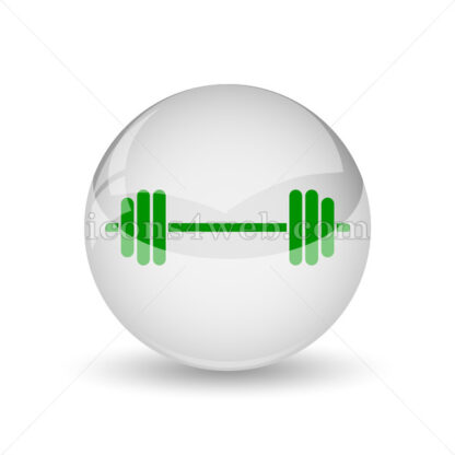 Weightlifting glossy icon. Weightlifting glossy button - Website icons