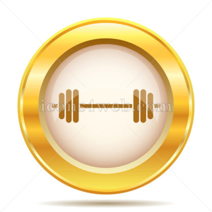 Weightlifting golden button - Website icons