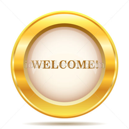 Welcome golden button - Website icons
