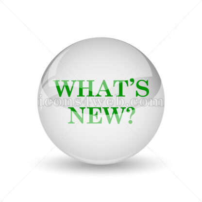 Whats new glossy icon. Whats new glossy button - Website icons