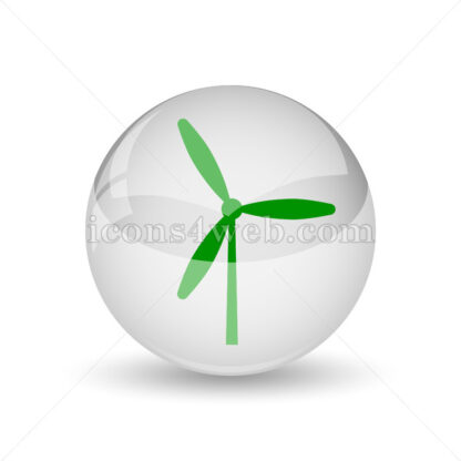Windmill glossy icon. Windmill glossy button - Website icons