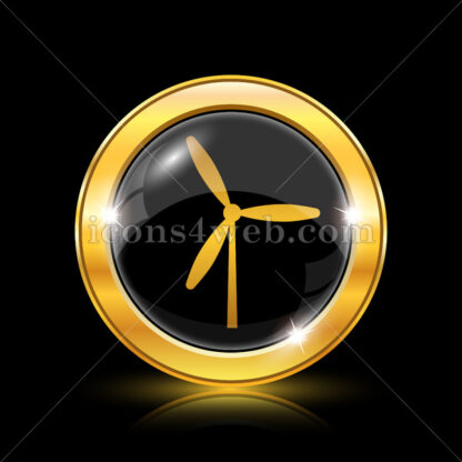 Windmill golden icon. - Website icons