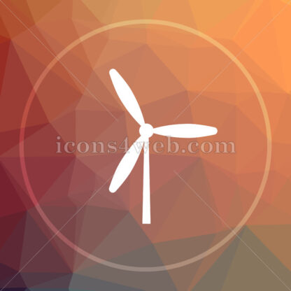 Windmill low poly icon. Website low poly icon - Website icons
