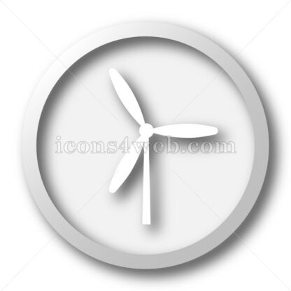 Windmill white icon. Windmill white button - Website icons