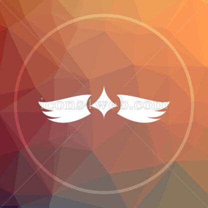 Wings low poly icon. Website low poly icon - Website icons