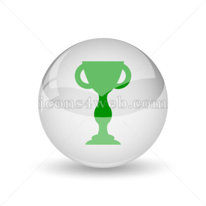 Winners cup glossy icon. Winners cup glossy button - Website icons