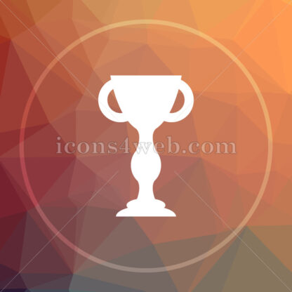 Winners cup low poly icon. Website low poly icon - Website icons