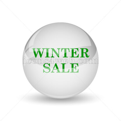 Winter sale glossy icon. Winter sale glossy button - Website icons