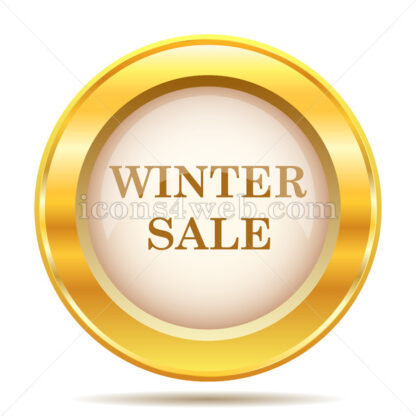 Winter sale golden button - Website icons