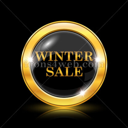 Winter sale golden icon. - Website icons