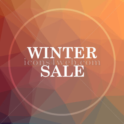 Winter sale low poly icon. Website low poly icon - Website icons