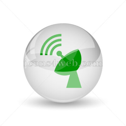 Wireless antenna glossy icon. Wireless antenna glossy button - Website icons