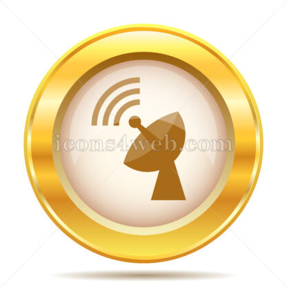 Wireless antenna golden button - Website icons