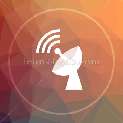 Wireless antenna low poly icon. Website low poly icon - Website icons