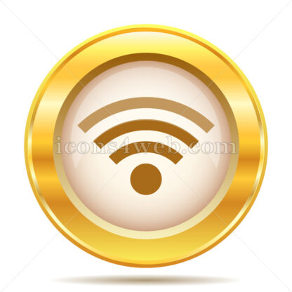 Wireless sign golden button - Website icons