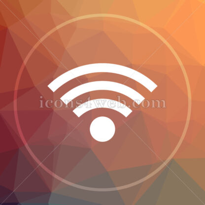 Wireless sign low poly icon. Website low poly icon - Website icons