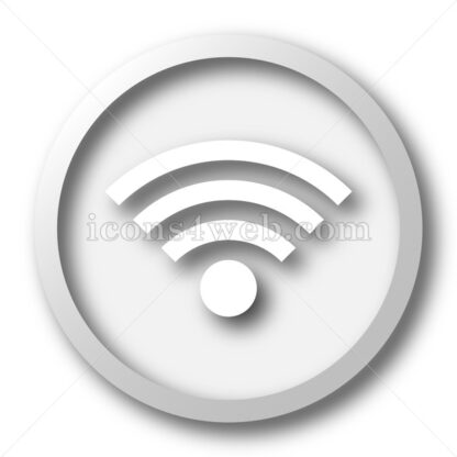 Wireless sign white icon. Wireless sign white button - Website icons