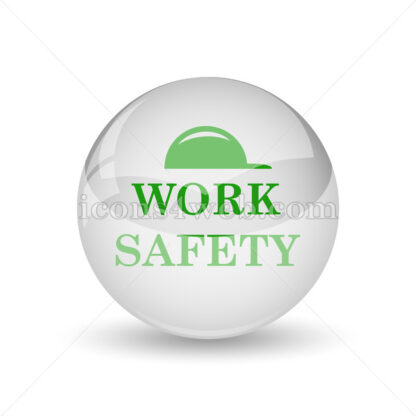 Work safety glossy icon. Work safety glossy button - Website icons