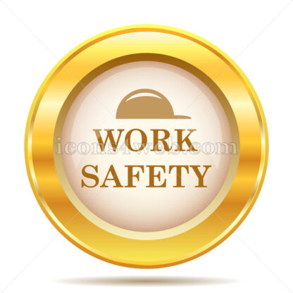 Work safety golden button - Website icons