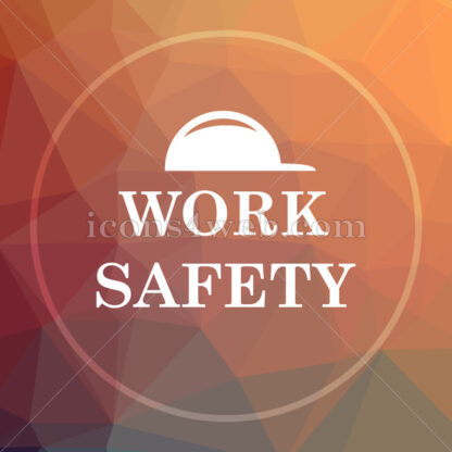 Work safety low poly icon. Website low poly icon - Website icons