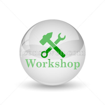 Workshop glossy icon. Workshop glossy button - Website icons
