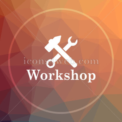 Workshop low poly icon. Website low poly icon - Website icons