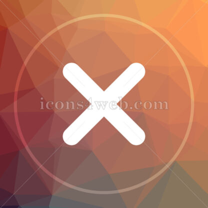 X close low poly icon. Website low poly icon - Website icons