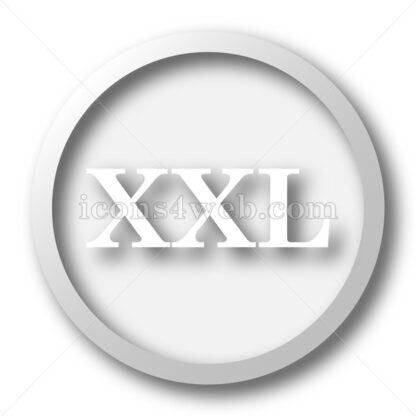 XXL  white icon. XXL  white button - Website icons