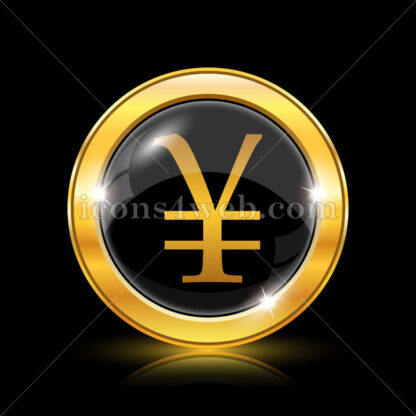 Yen golden icon. - Website icons