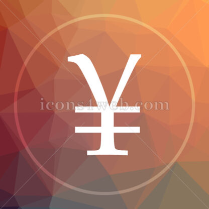 Yen low poly icon. Website low poly icon - Website icons